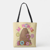 We zijn Beren, Grizz Donut Munchies. Tote Bag (Achterkant)