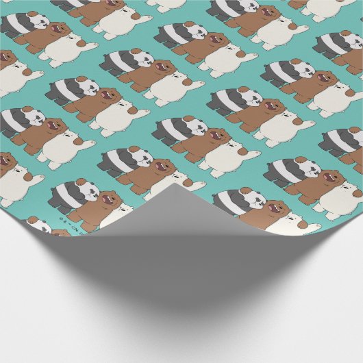 We zijn Beren Group Hug Cadeaupapier (Hoek)