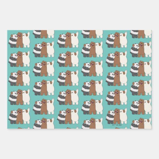 We zijn Beren Group Hug Inpakpapier Vel (Voorkant 3)