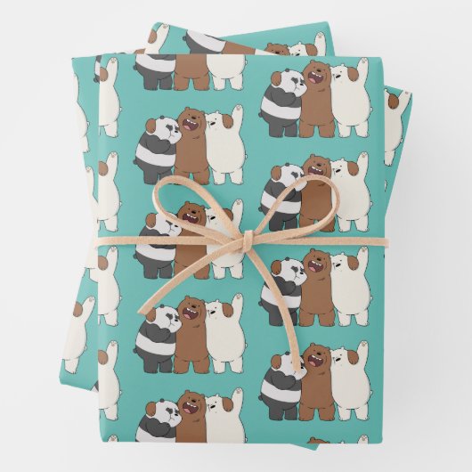 We zijn Beren Group Hug Inpakpapier Vel (In situ)