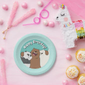 We zijn Beren Group Hug Papieren Bordje (Feest)