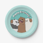 We zijn Beren Group Hug Papieren Bordje (Voorkant)