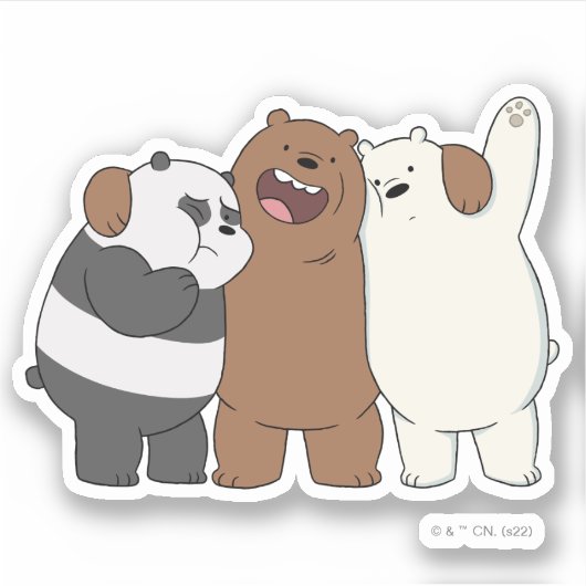 We zijn Beren Group Hug Sticker (Voorkant)