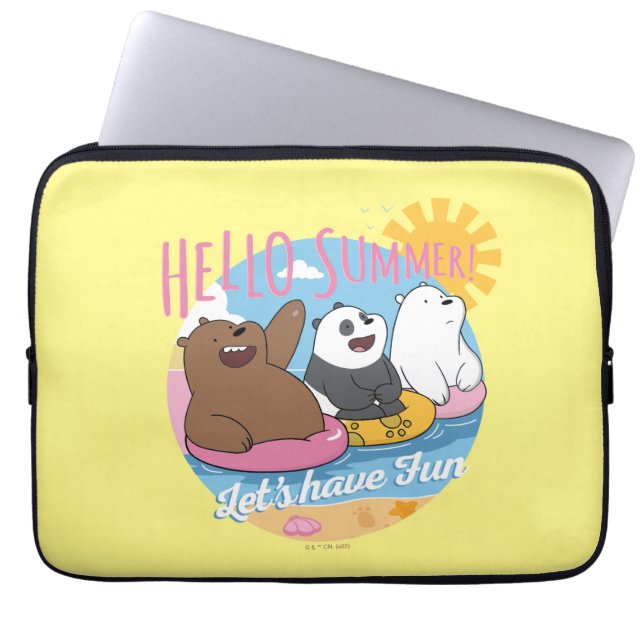We zijn Beren Hallo zomer. Laten we Fun hebben Laptop Sleeve (Voorkant)
