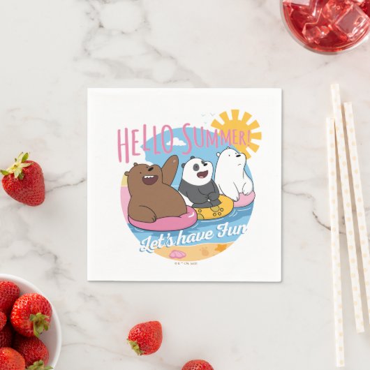 We zijn Beren Hallo zomer. Laten we Fun hebben Servet (Insitu)