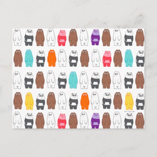 We zijn Beren kleurrijk Beer patroon Briefkaart (Voorkant)