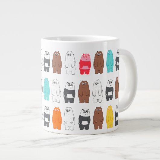 We zijn Beren kleurrijk Beer patroon Grote Koffiekop (Voorkant rechts)