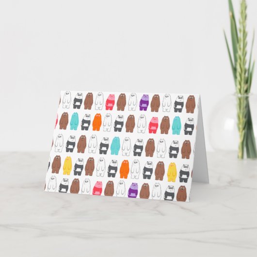 We zijn Beren kleurrijk Beer patroon Kaart (Voorkant)