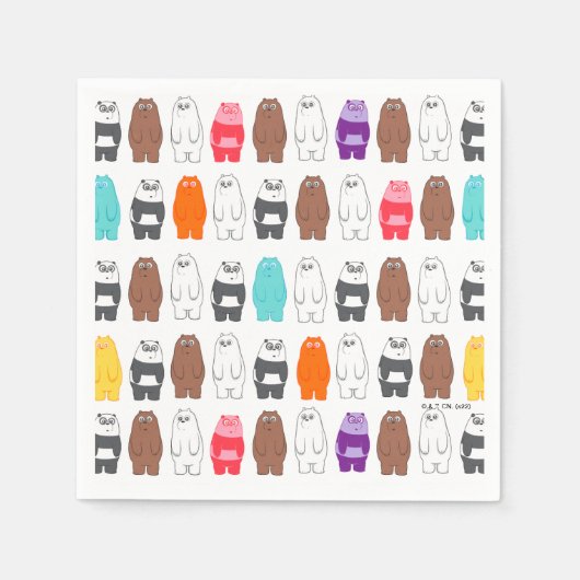 We zijn Beren kleurrijk Beer patroon Servet (Voorkant)