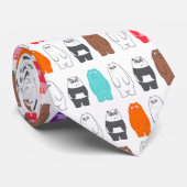 We zijn Beren kleurrijk Beer patroon Stropdas (Opgerold)