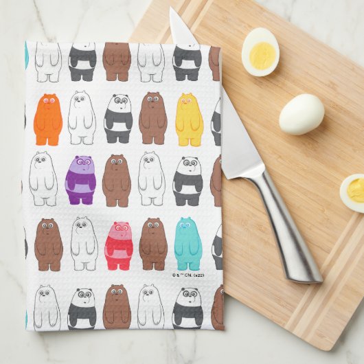 We zijn Beren kleurrijk Beer patroon Theedoek (Quarter Fold)