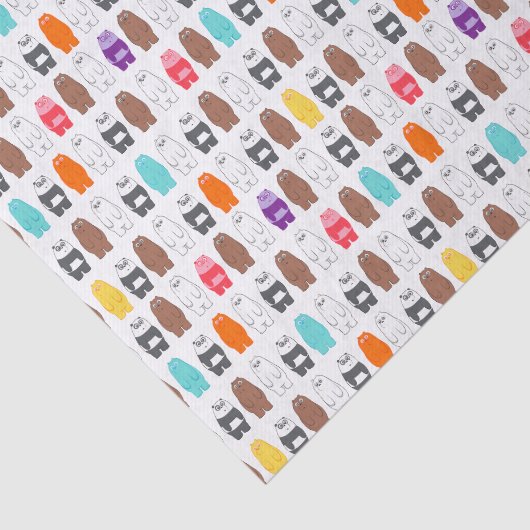 We zijn Beren kleurrijk Beer patroon Tissuepapier (Detail)