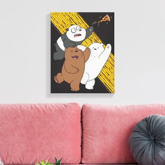 We zijn Beren - laatste Pizza Slice Canvas Afdruk (Insitu (Woonkamer))