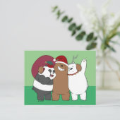 We zijn Beren - Seizoensgroeten Briefkaart (Staand voorkant)