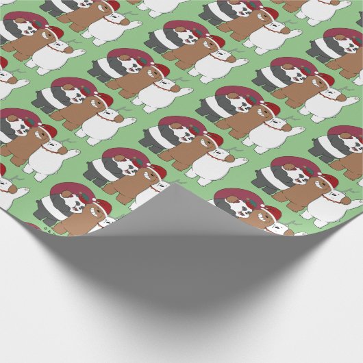 We zijn Beren - Seizoensgroeten Cadeaupapier (Hoek)