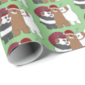 We zijn Beren - Seizoensgroeten Cadeaupapier (Rol Hoek)