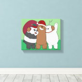 We zijn Beren - Seizoensgroeten Canvas Afdruk (Insitu (Houten vloer))