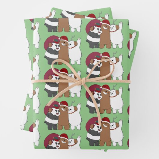 We zijn Beren - Seizoensgroeten Inpakpapier Vel (In situ)