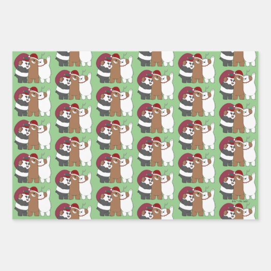 We zijn Beren - Seizoensgroeten Inpakpapier Vel (Voorkant)