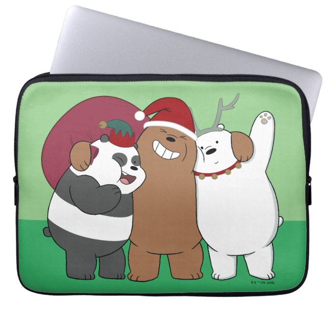 We zijn Beren - Seizoensgroeten Laptop Sleeve (Voorkant)