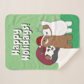 We zijn Beren - Seizoensgroeten Sherpa Deken (Voorkant (horizontaal))