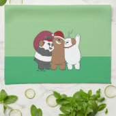 We zijn Beren - Seizoensgroeten Theedoek (Gevouwen)