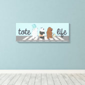 We zijn Beren - Tas leven! Canvas Afdruk (Insitu (Houten vloer))