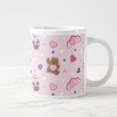 We zijn Beren - Valentijn harten patroon Grote Koffiekop (Rechts)