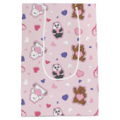 We zijn Beren - Valentijn harten patroon Medium Cadeauzakje (Achterkant)