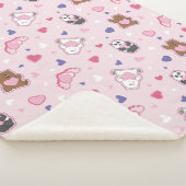 We zijn Beren - Valentijn harten patroon Sherpa Deken (3/4)