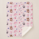 We zijn Beren - Valentijn harten patroon Sherpa Deken (Voorkant)