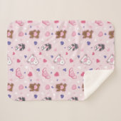 We zijn Beren - Valentijn harten patroon Sherpa Deken (Voorkant (horizontaal))