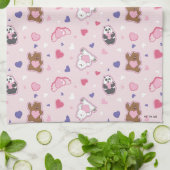 We zijn Beren - Valentijn harten patroon Theedoek (Gevouwen)