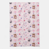 We zijn Beren - Valentijn harten patroon Theedoek (Verticaal)