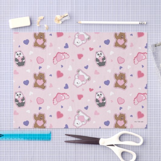 We zijn Beren - Valentijn harten patroon Tissuepapier (Craft)