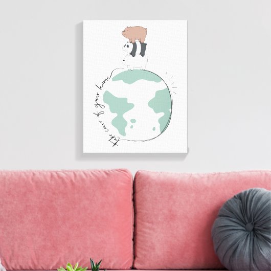 We zijn Beren - zorg dat je thuis bent Canvas Afdruk (Insitu (Woonkamer))