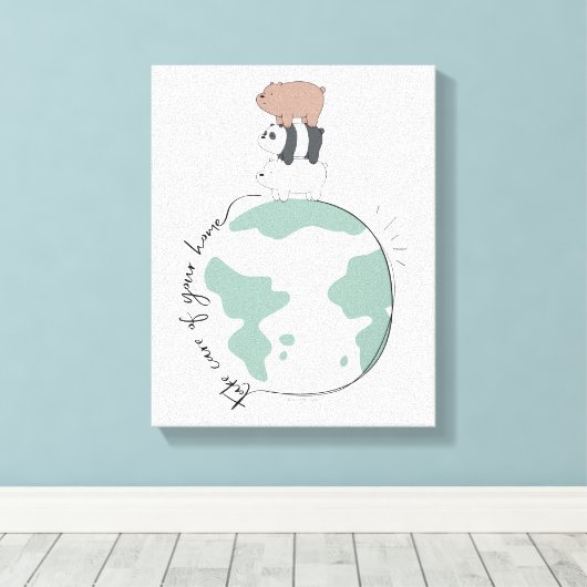We zijn Beren - zorg dat je thuis bent Canvas Afdruk (Insitu (Houten vloer))
