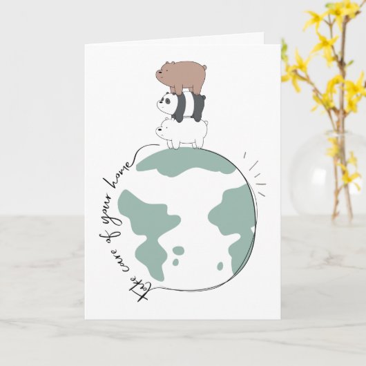 We zijn Beren - zorg dat je thuis bent Kaart (Gele Bloem)