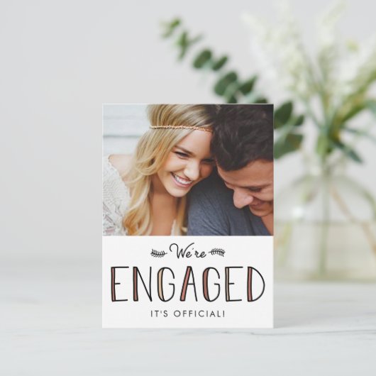 We zijn betrokken | Aankondiging Verloving (Staand voorkant)