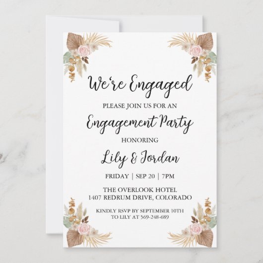 We zijn betrokken bij uitnodigingen voor Boho Enga (Voorkant)