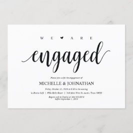 We zijn betrokken, Engagement Party nodigt uit Kaart