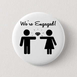 We zijn betrokken ronde button 5,7 cm