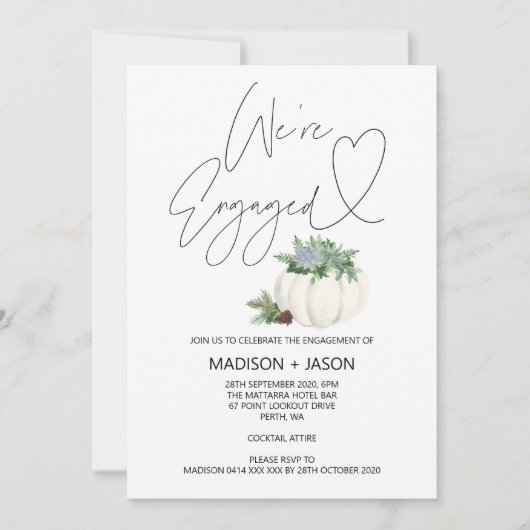 We zijn betrokken Thanksgiving Herfst Engagement P Kaart (Voorkant)