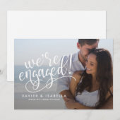 We zijn bezig. | Aankondiging foto-Verloving (Voorkant / Achterkant)