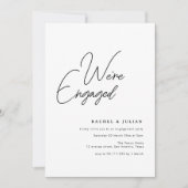 we zijn bezig met een simpele verloving - uitnodig kaart (Voorkant)