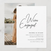 we zijn bezig met een simpele verloving - uitnodig kaart (Voorkant / Achterkant)