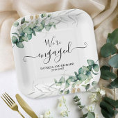 We zijn bezig met gouden groen engagement papieren bordje