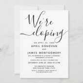 We zijn bezig met het uitvinden van Typografie Wed Kaart (Voorkant)