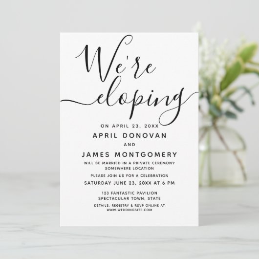 We zijn bezig met het uitvinden van Typografie Wed Kaart (Staand voorkant)