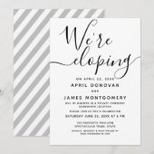 We zijn bezig met het uitvinden van Typografie Wed Kaart (Voorkant / Achterkant)